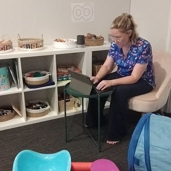 Robyn Papworth running and promoting a small business at a conference